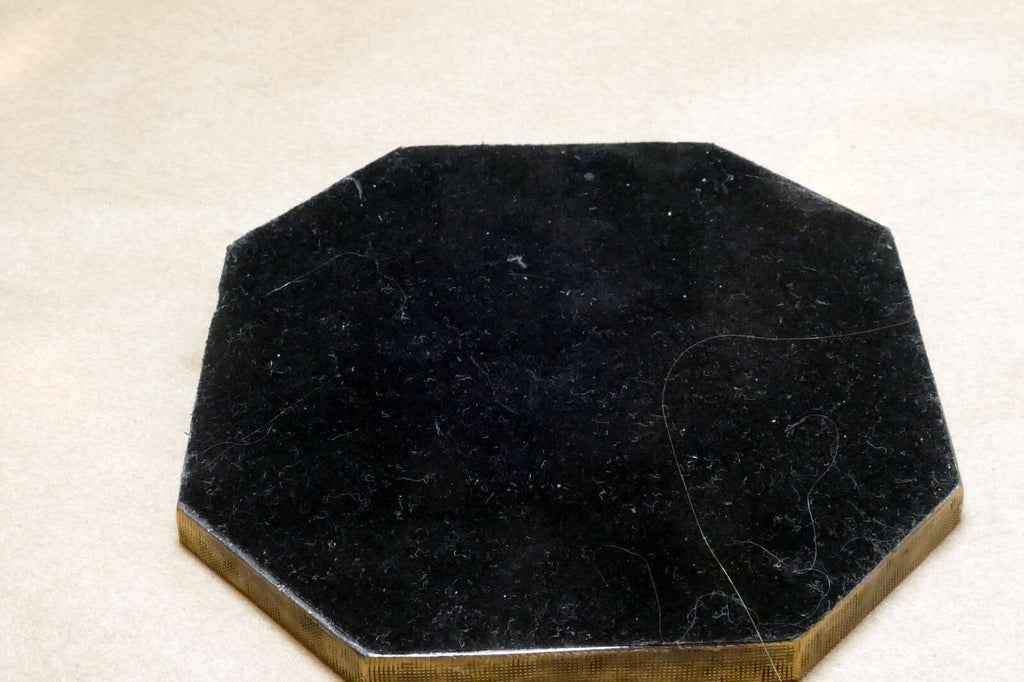 Jeweled  Coasters Floral design Red Enemeled  Hexagon 4X4"