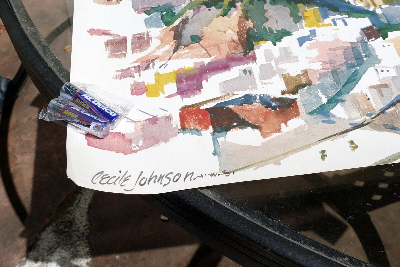 Coit Tower San Francisco Watercolor Print Signed Cecile Johnson California USA