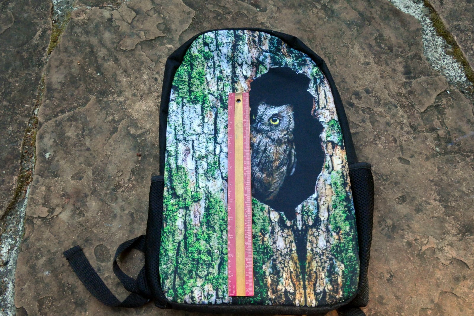 Camo Forest Green medium Backpack Bag Owl Printed camping