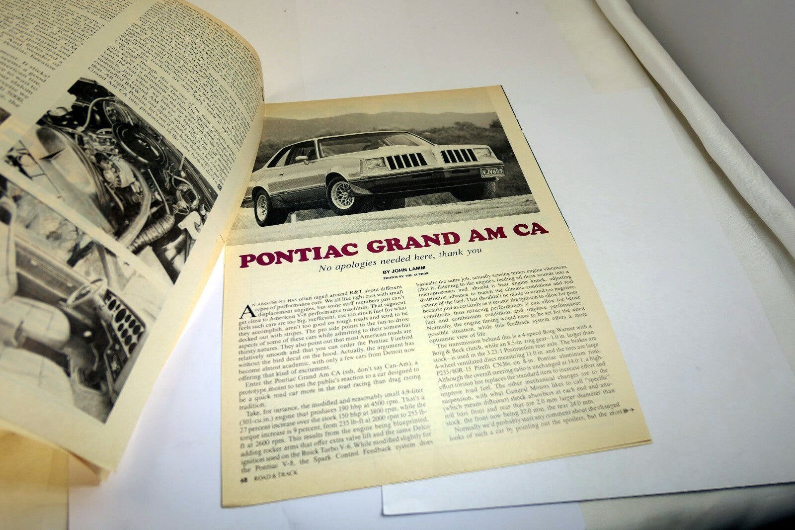 Pontiac Grand Am CA (Road and Track) Magazine clippings advertisement ad