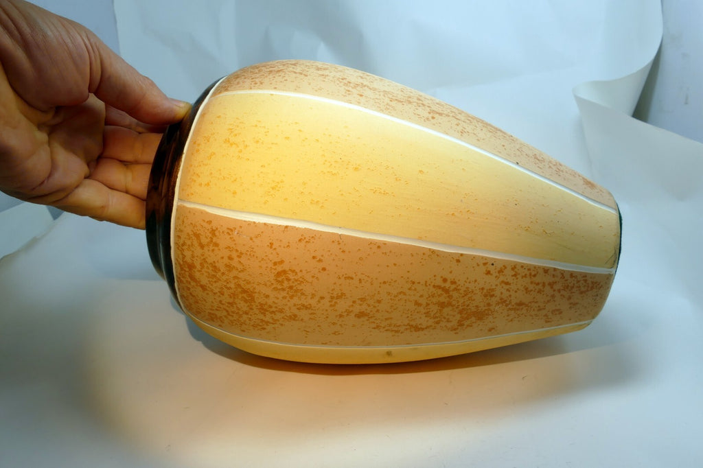 Art Pottery Ceramic Vase 1997 GB Gillian Bliss Signed sand light brown 11"