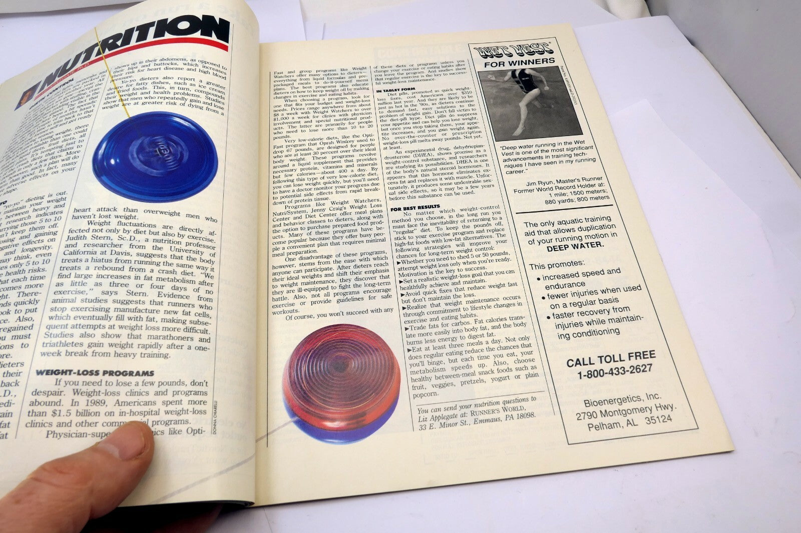 Runner's World  Magazine February 1990 "End Knee pain Forever" 8 Steps how to