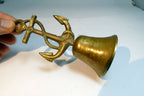 1.5" Solid Brass metal Bell with nautical Anchor missing clapper 