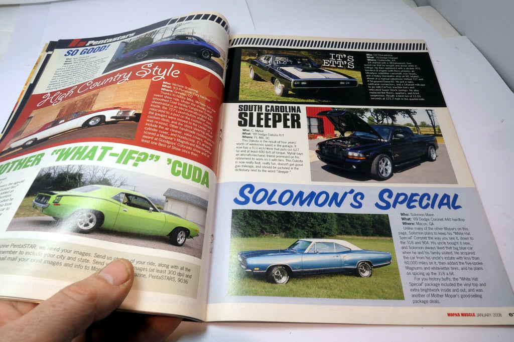 MOPAR Muscle Magazine January 2008 In-Your-Face Duster, '58 Dual Chia, A/FX