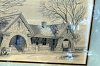 "La Grange" N. L. Reese 1974 print 6X8" framed with glass