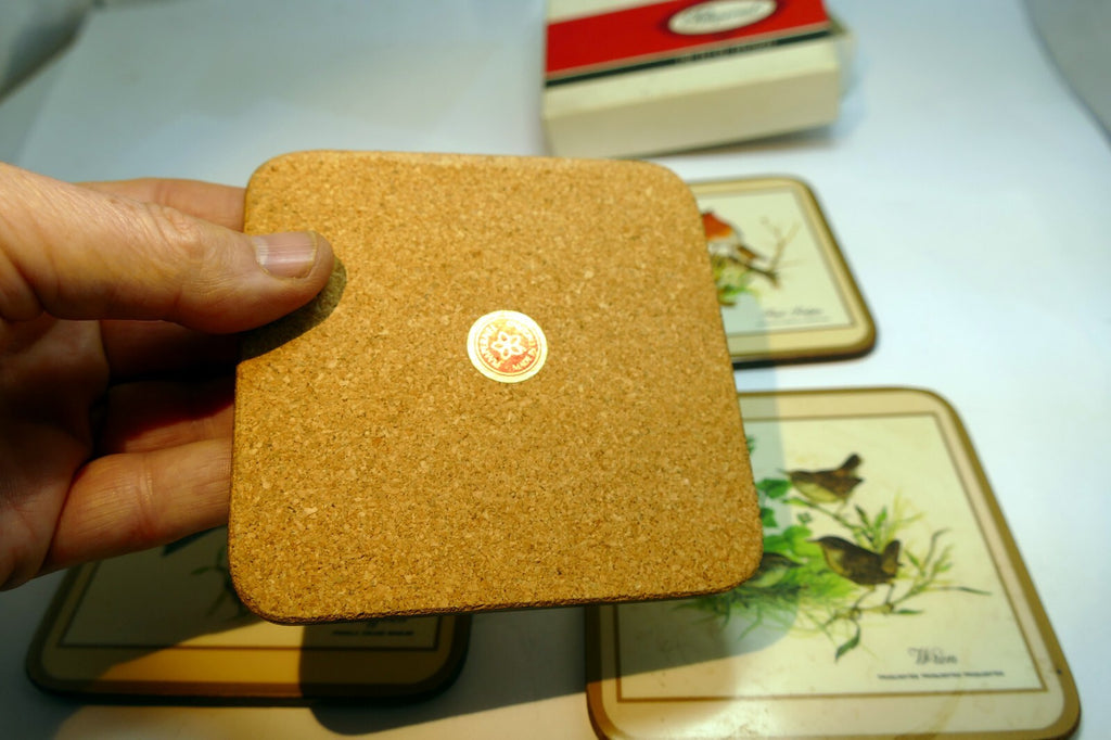 Pimpernel Beverage Coasters Wild Birds Set of 5 Square 4"  England European pack