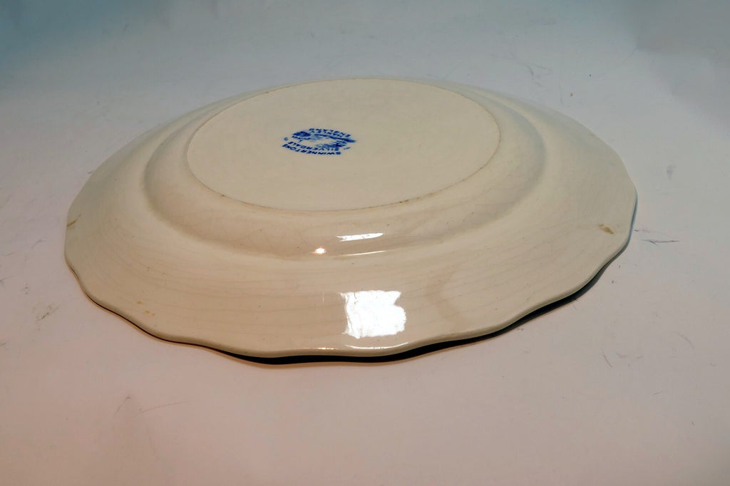 9" "Silverdale" Serving Bowl Hanley Blue Swinnertons England Transferware plate
