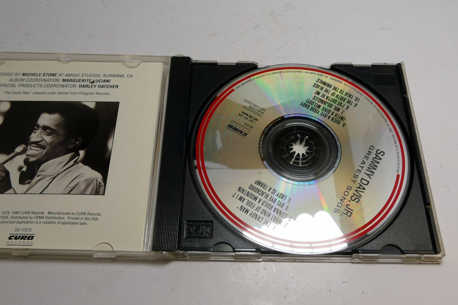 Sammy Davis, Jr. - Greatest Songs (CD, 1990) D2-77272 Curb Records