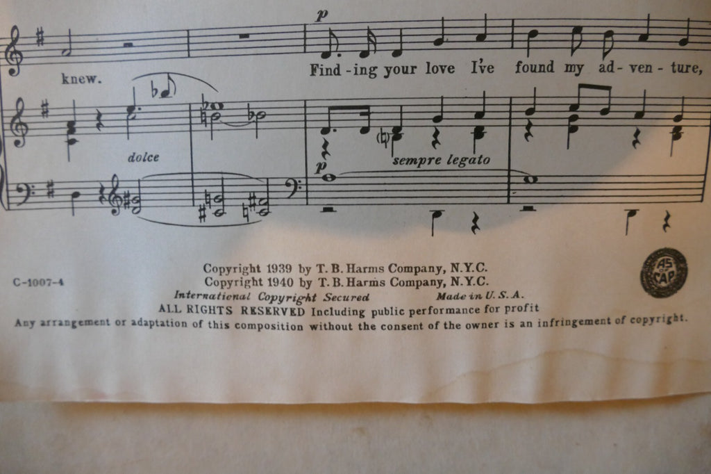 All The Things You Are, 1940, "Very Warm For Many", Jerome Kern, Dorothy Fields