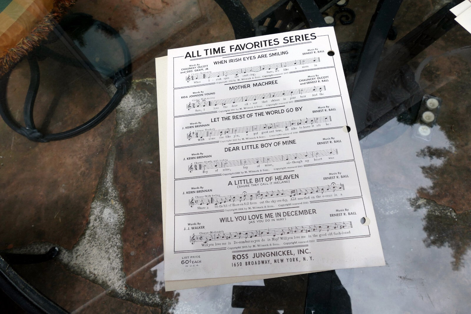 Till Sands of the Desert Grow cold by Earnest Ball  1911 Sheet Music