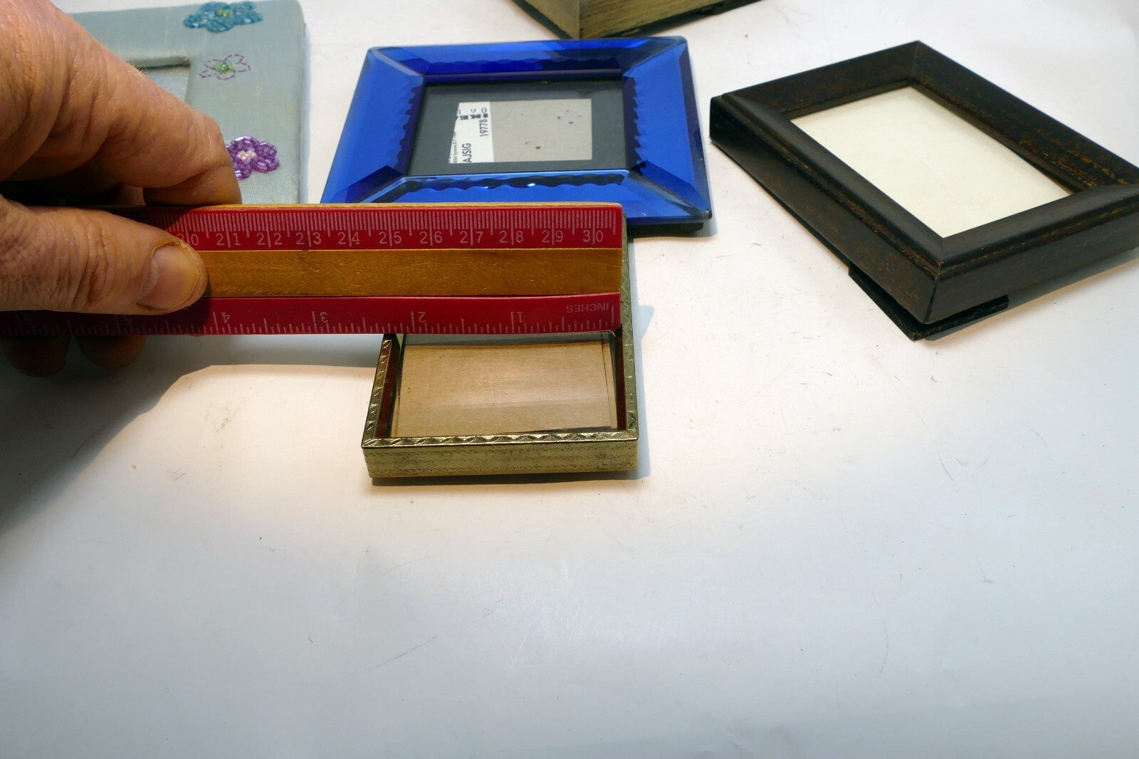 2X3" Picture Photo Frame Metal Wood with glass Pack Lot of 5