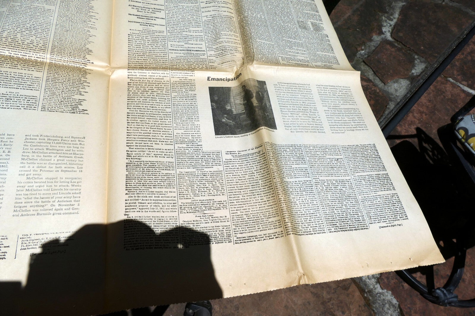 New York Times July 4 Reprint Civil War in Richmond 1862, Decree of Emancipation