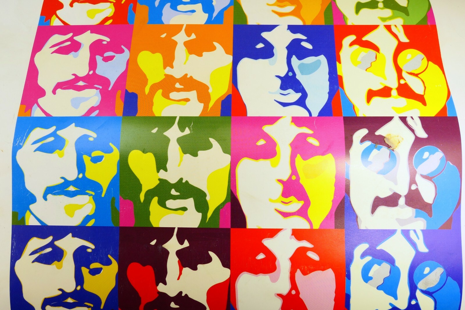 Beatles pop art colorful portrait close up music poster 15x15"