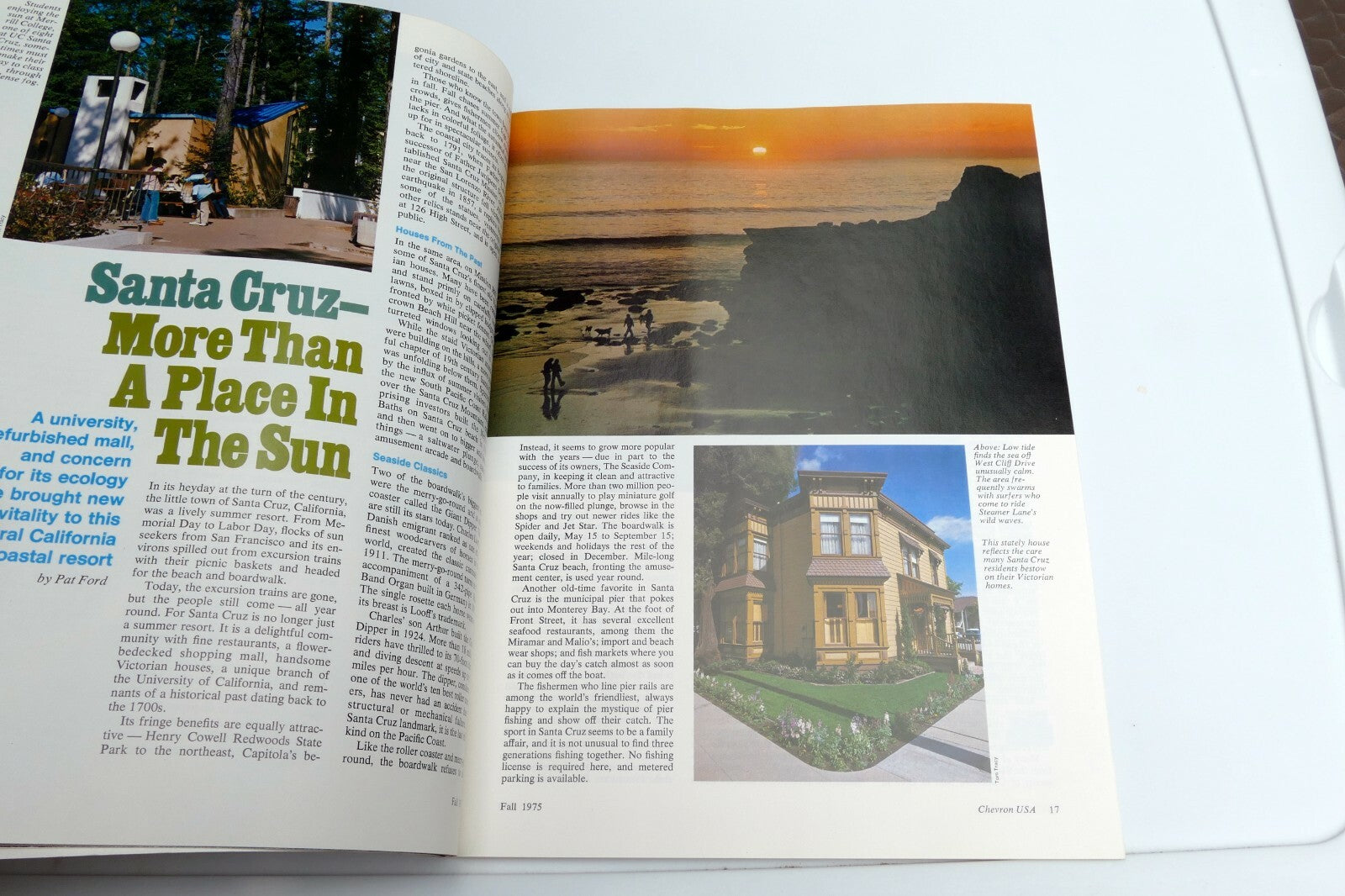 Fall 1975 Chevron USA Travel Club Magazine Zion Park, Santa Cruz, Georgia Hills 