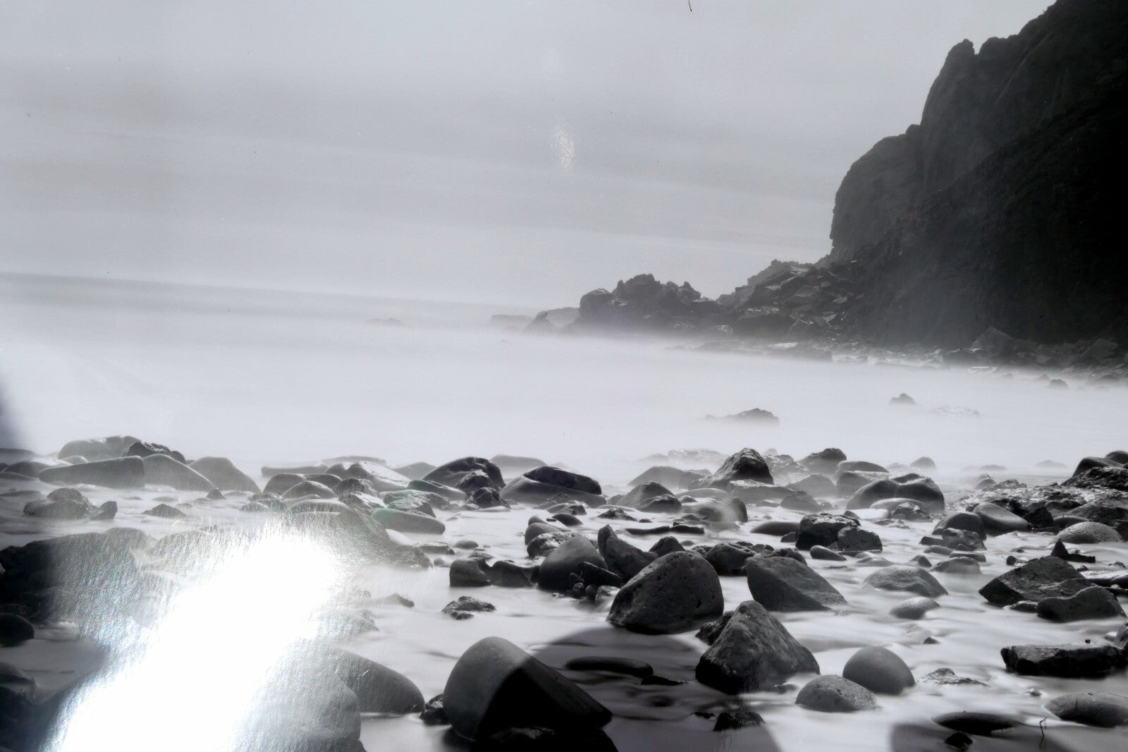 Big sur california 11x14" black & white picture photo beach surf ocean unsigned
