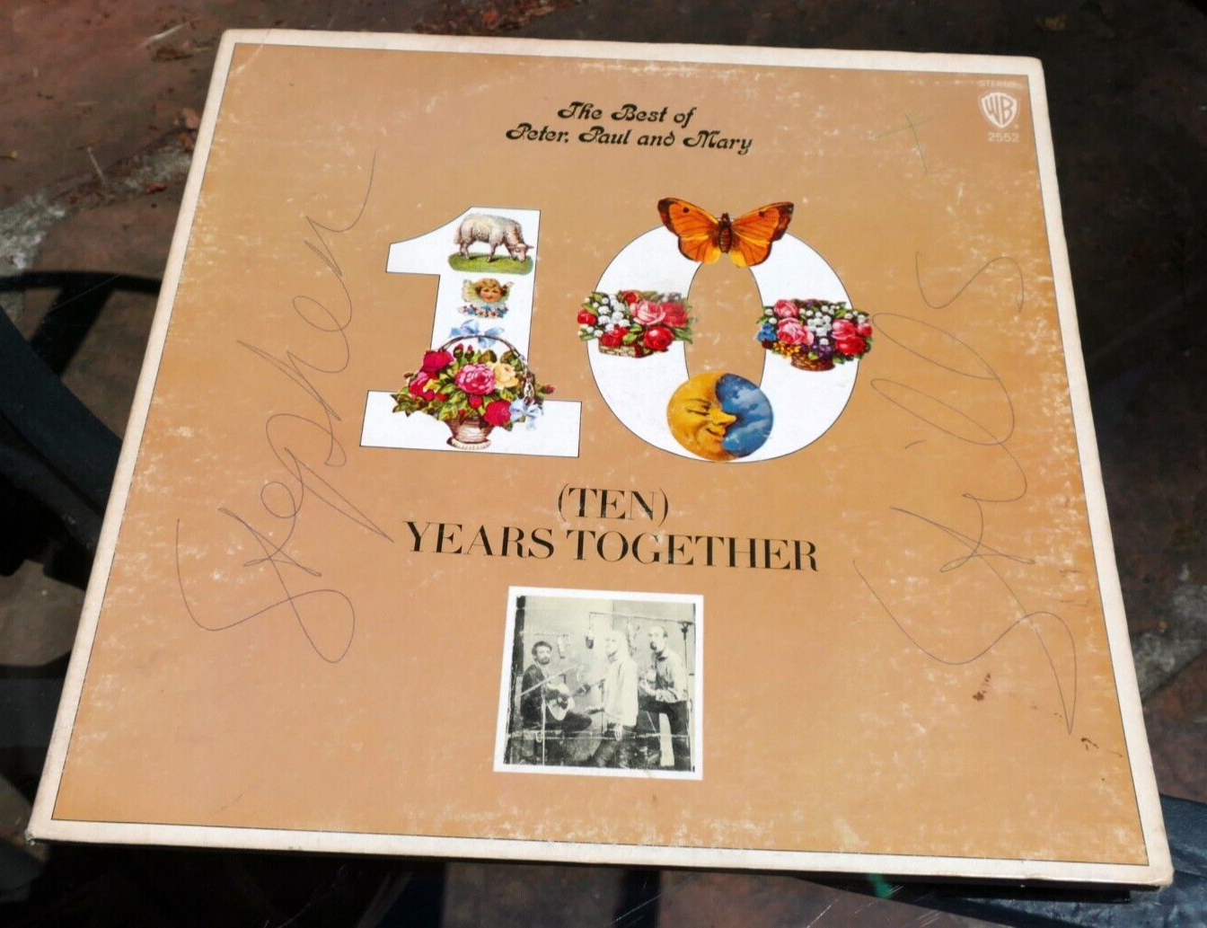 Cover only for   the best of peter paul and mary 10 years together vinyl lp wb 2552