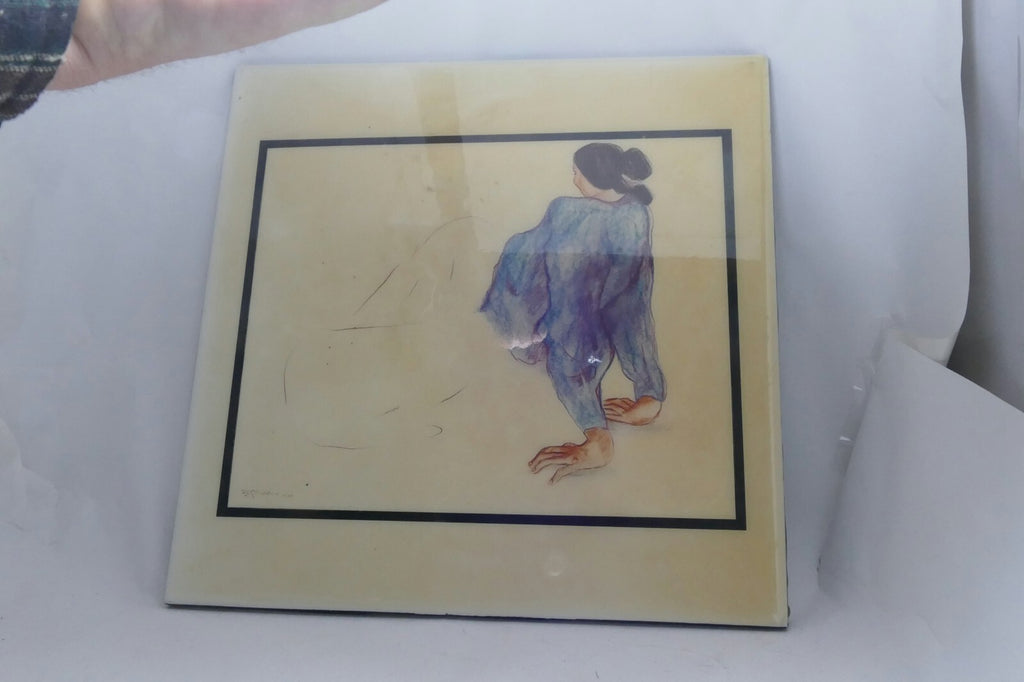 RC Gorman Tile A.R.T Co. "109 Navajo Turquoise" Wall Handing ceramic plate USA