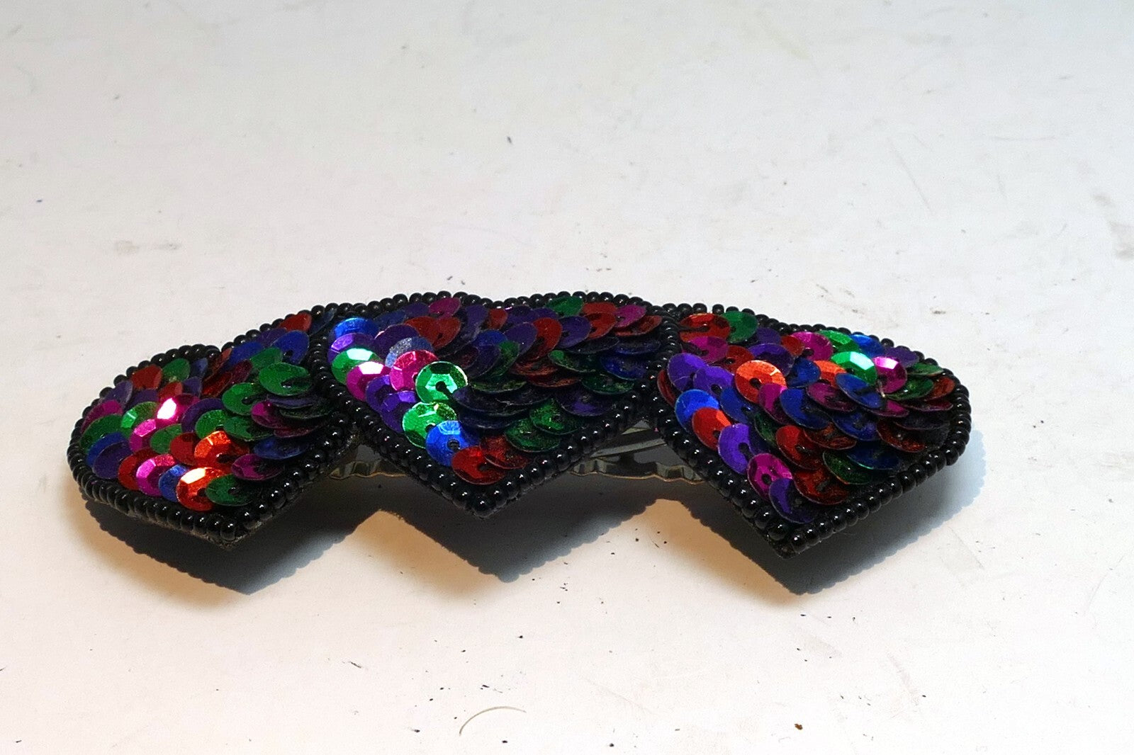 Fashion Sweet Heart Clip Elegant Hair Grab Clip  Sequins  multi color rainbow