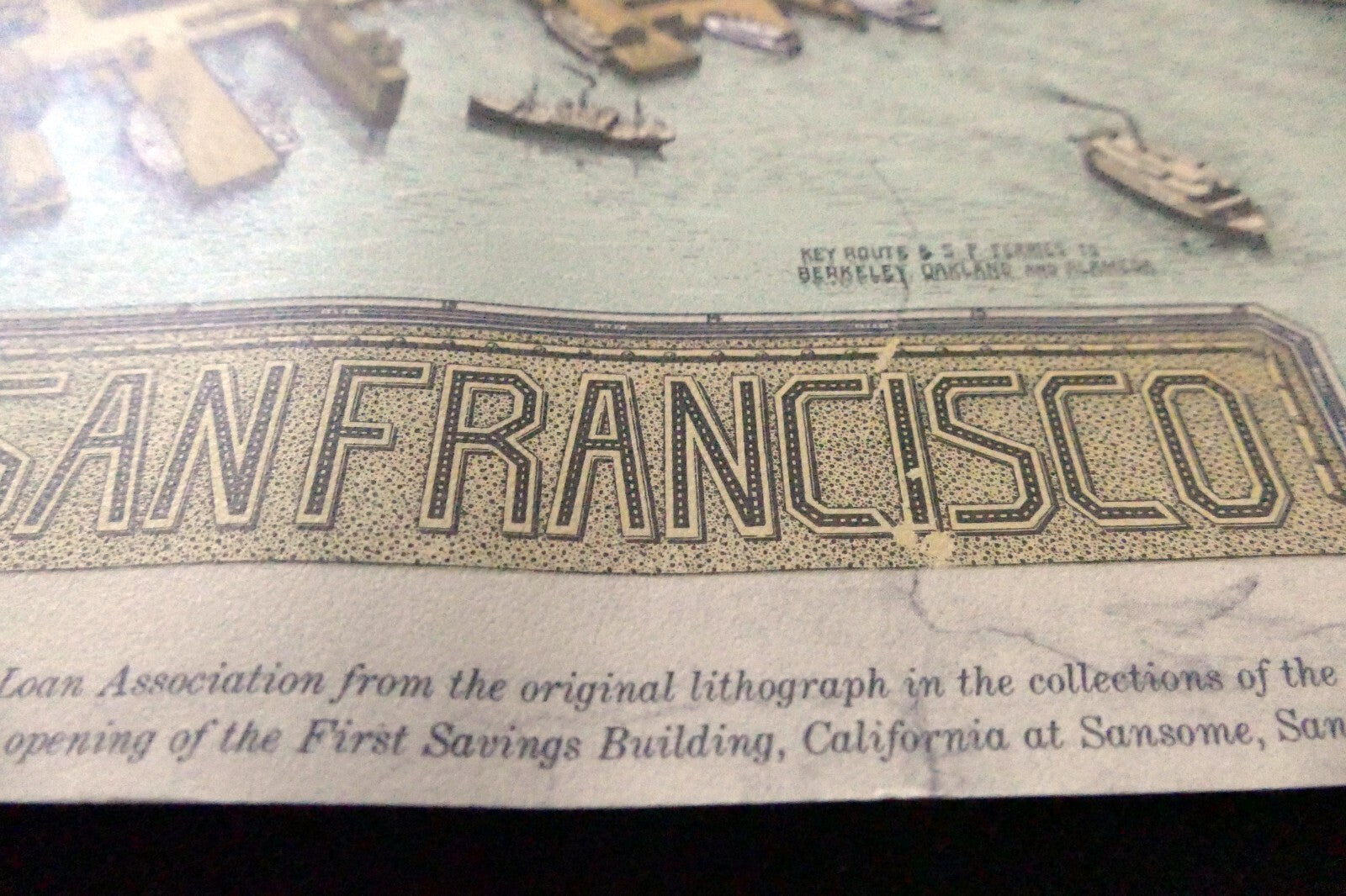The Exposition City San Francisco 1912 Map Art Print Press Reprint 1970 16X23"