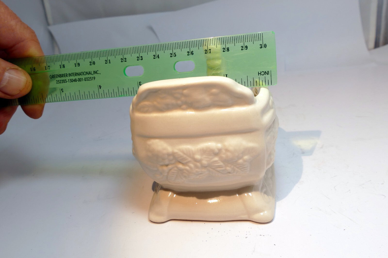 Vintage Porcelain Santa Claus Christmas Sleigh 6