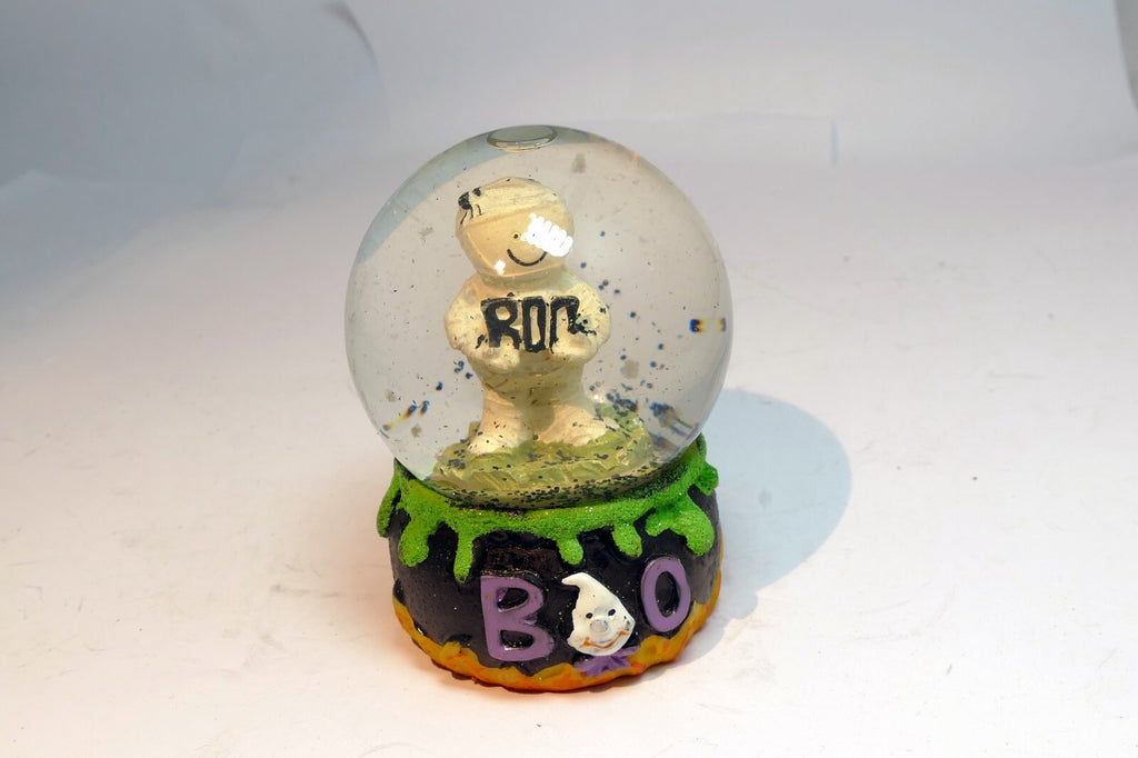 Halloween Snow Water Globe  Ball 2" "BOO" White Ghost