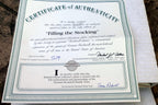 NORMAN ROCKWELL "Filling The Stocking" Plate ca. 1995 Christmas Knowles COA