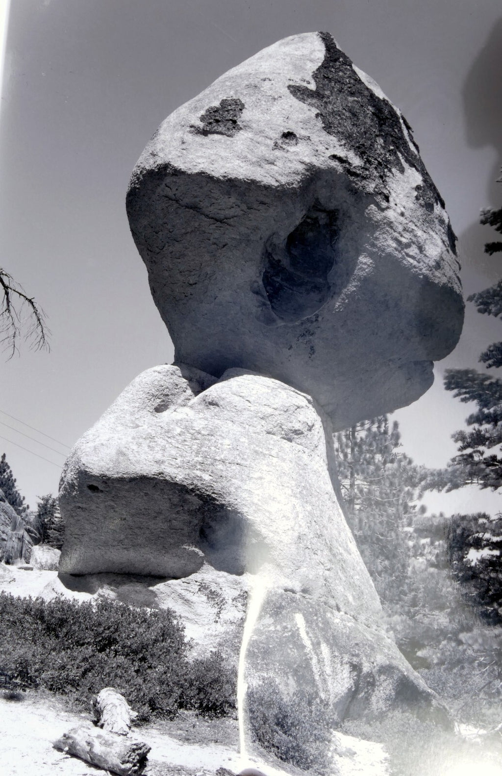 Yosemite california 11x14" black & white picture photo boulder rock sky unsigned