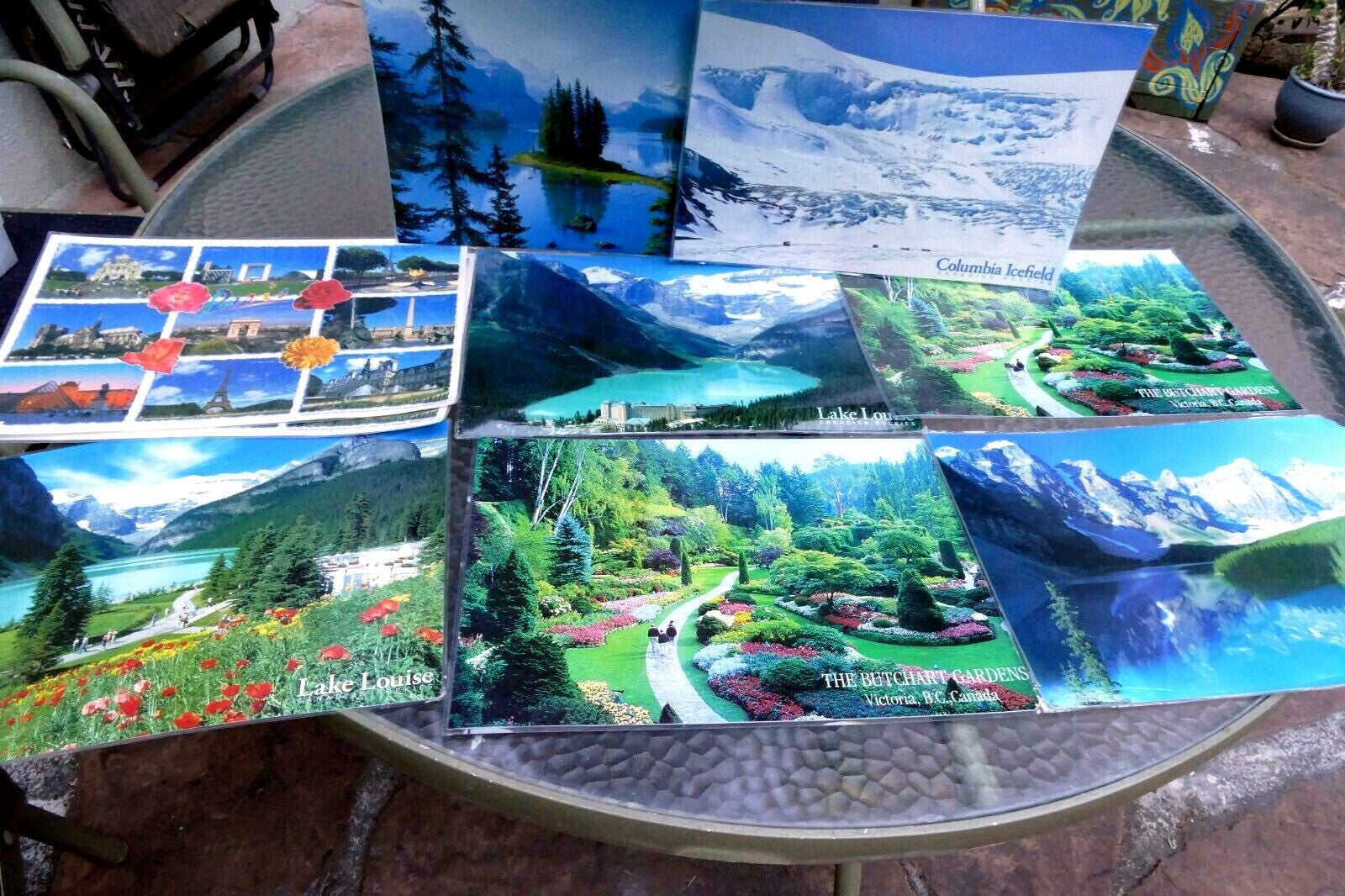 12x17" moraine lake poster print lot of 8 louise paris maligne canada landscape