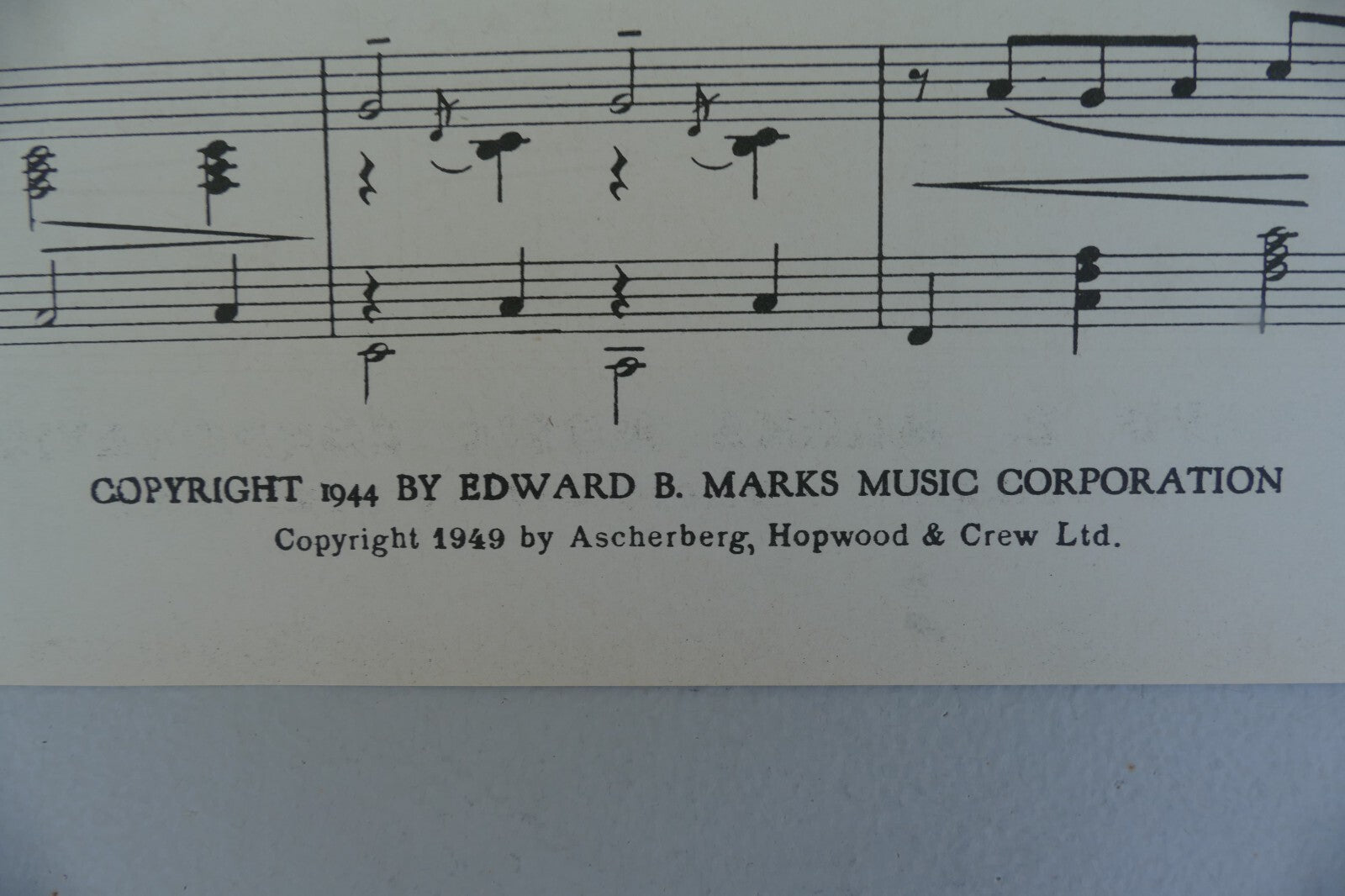 Our Finest Hour 1949 by Robert Stolz and Kathleen Egan Edward B. Marks Music Co.
