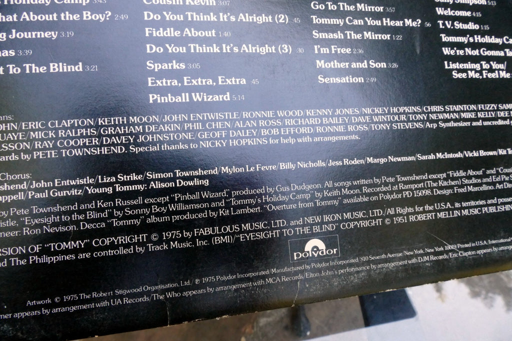 Tommy Movie Soundtrack 2x LP  1975 Vinyl Record Album The Who Elton John Polydor