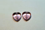 1.5X1.5xcm Heart Shaped Plastic / Glass pendant pack of two