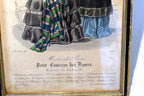 French Antique 1843 Hand coloured engraving Petit Courier des Dames Paris print