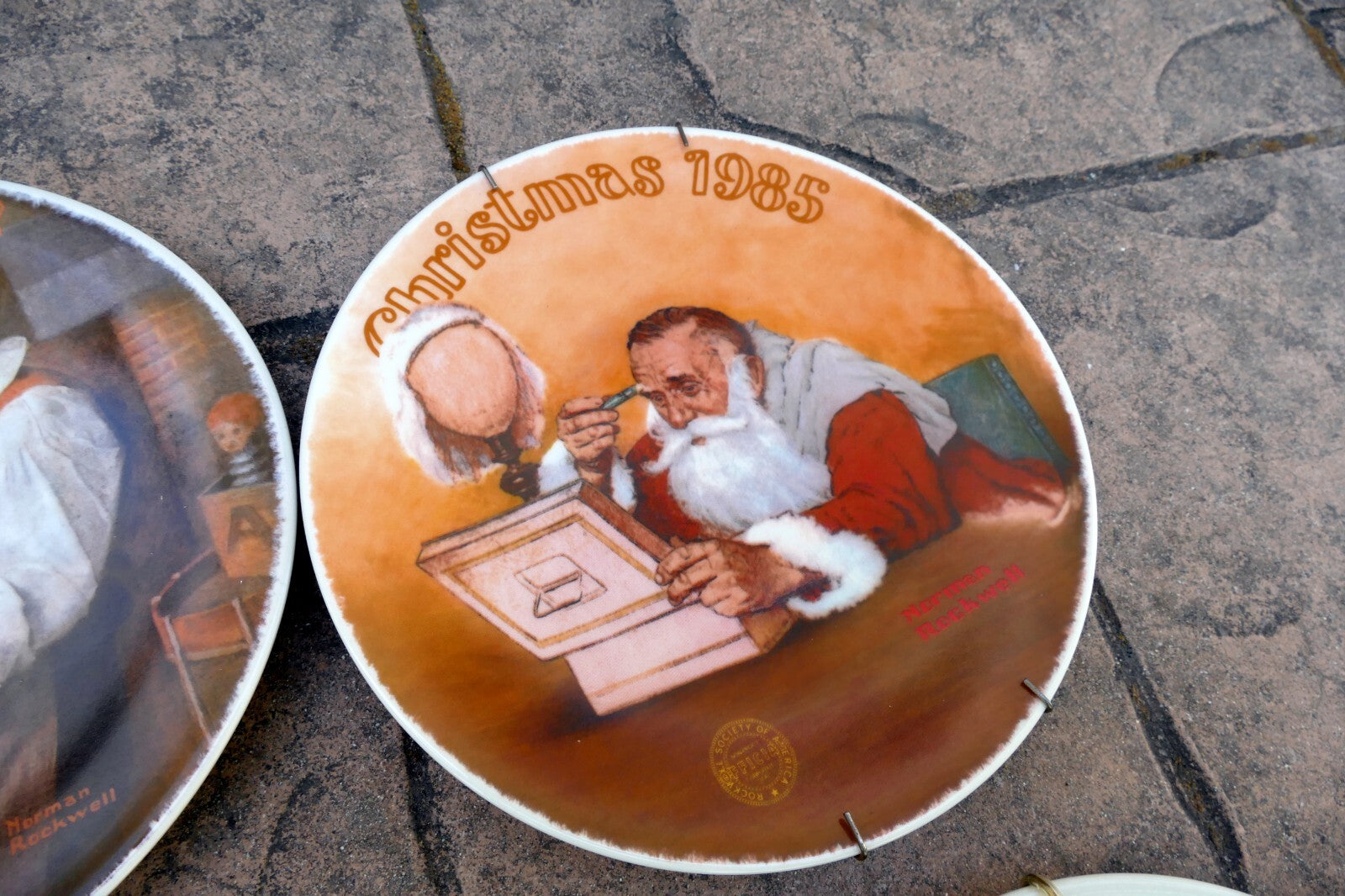 NORMAN ROCKWELL "Christmas Series" Plate Knowles lot of 8 pack