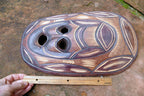 African Tribal Mask Hand Carved 18" Tall multi-tone Makonde Initiation large
