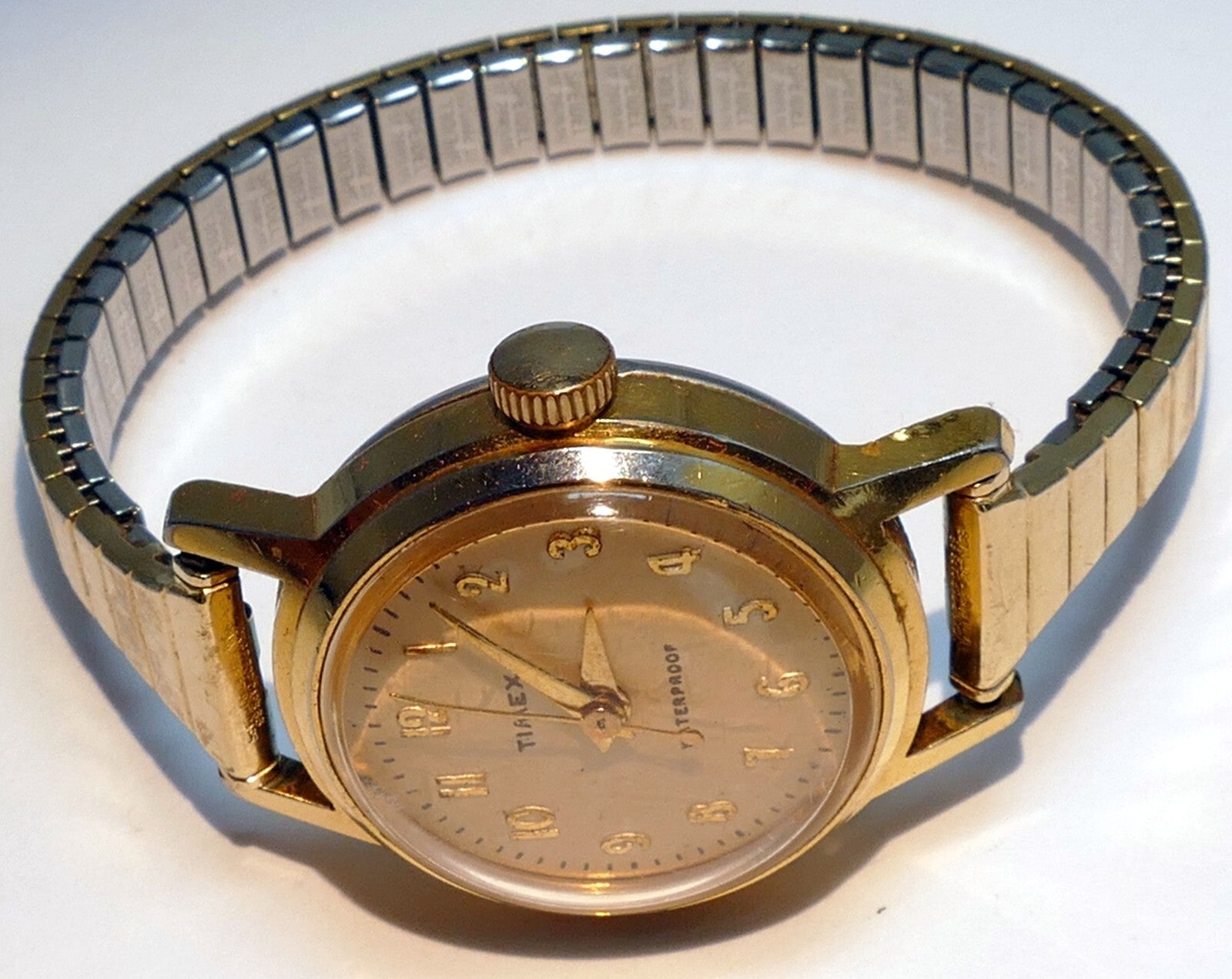 Timex ladies watch wristwatch gold tone   as found as is parts repair