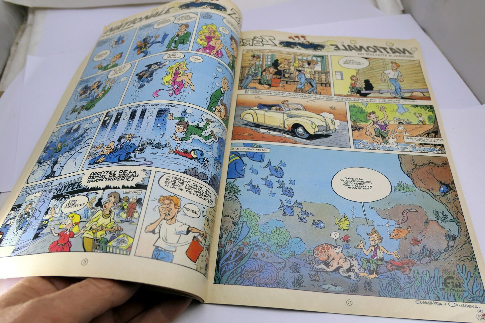 Spirou nº 2981 de 1995 tbe Les Femmes En Blanc Nationale Zero Comics French