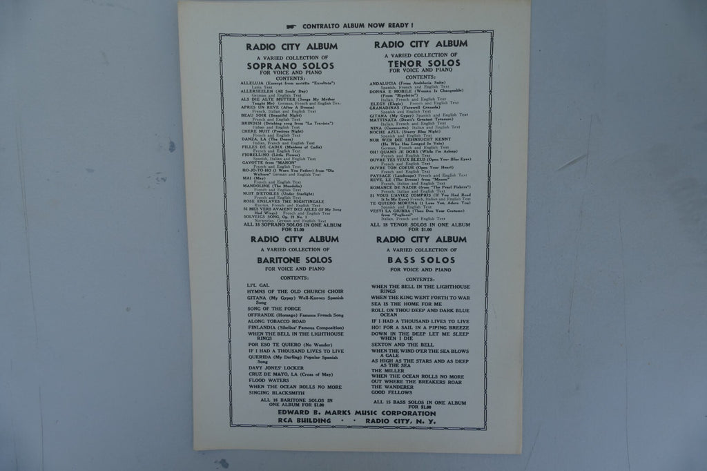 Our Finest Hour 1949 by Robert Stolz and Kathleen Egan Edward B. Marks Music Co.