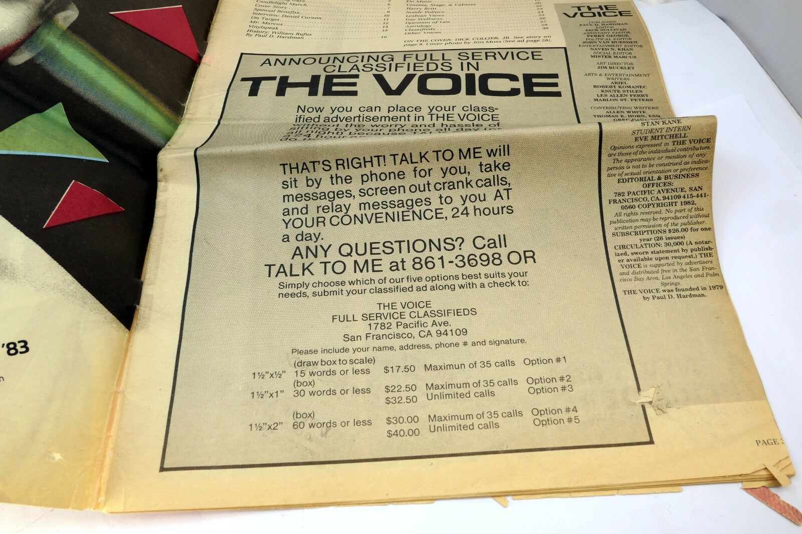 THE VOICE Vol 4 No 24 December 1982 More then newspaper