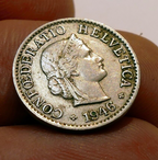 Coin switzerland 1946 5 rappen confoederatio helvetica