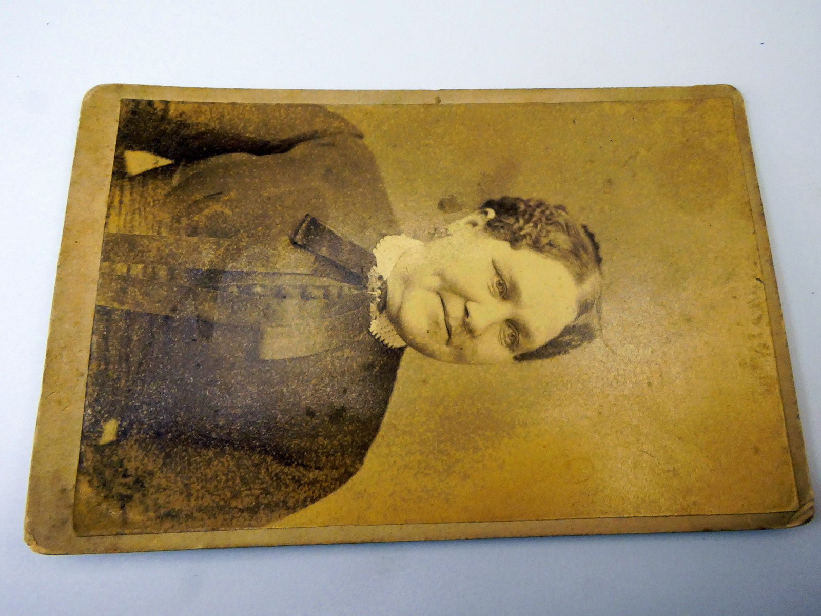 Picture of  Lady ANTIQUE Photograph 6X4" Silver Gel Print Walter's Studio 1900