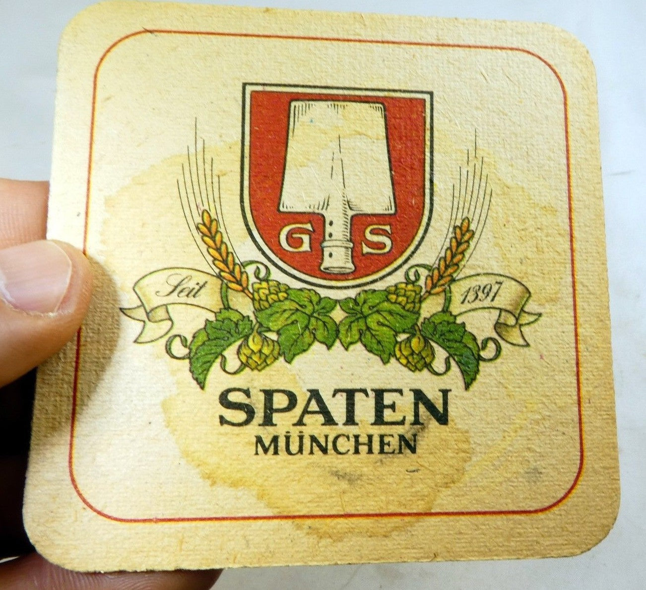 Spaten munchen vintage bar coaster beer lot 2