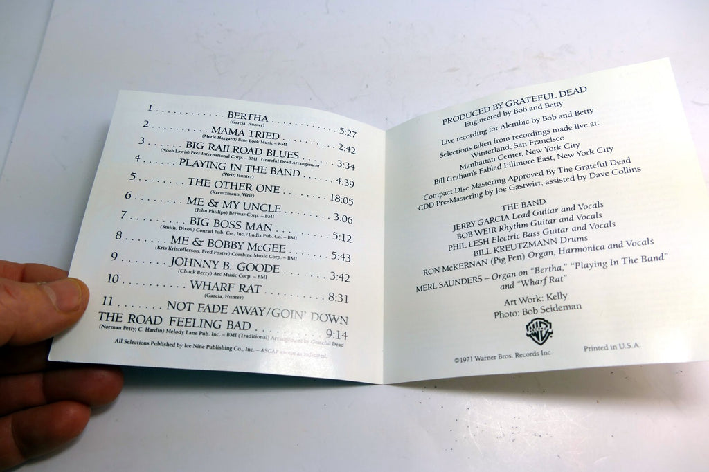 INLAY Cover ART Only NO Case, or CD included - Grateful Dead  1930-2
