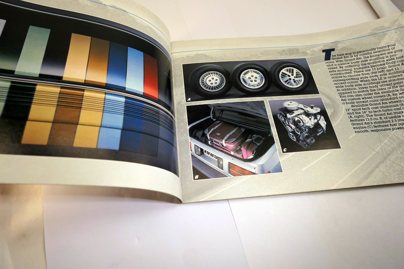 Pontiac 1985 "We Build Excitement" Dealership advertisement Sales Brochure Car