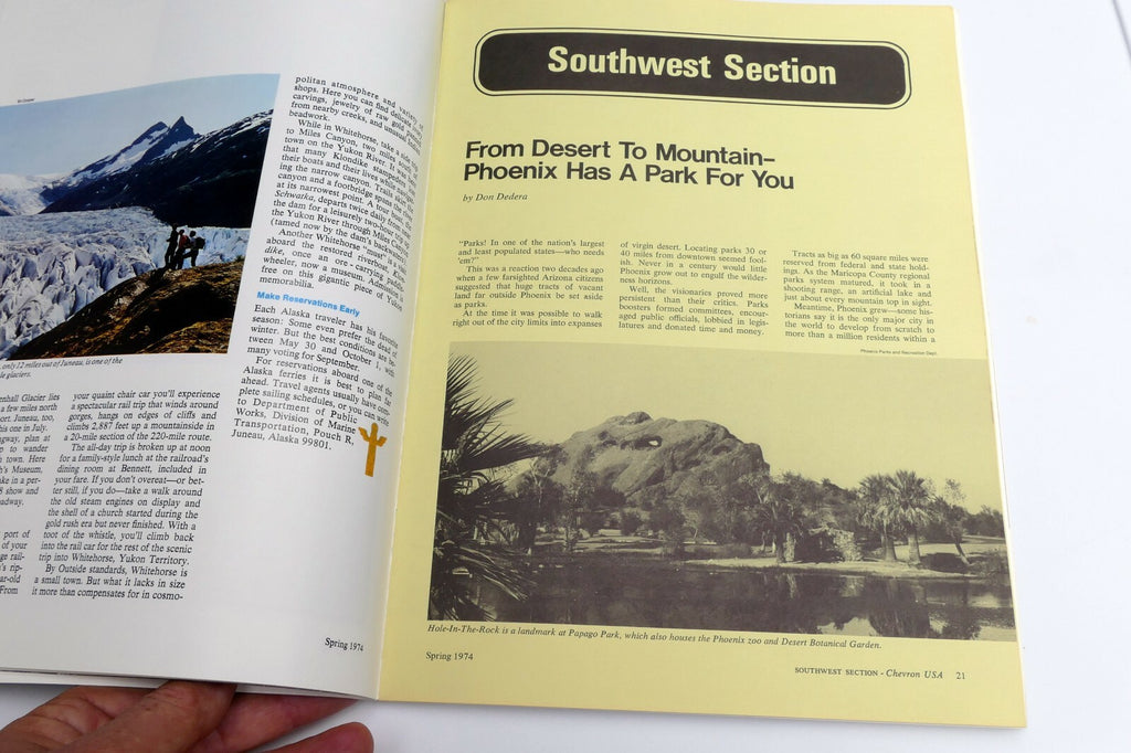 Spring 1974 Chevron USA Travel Club Magazine Kite Time, Expo '74, Path to Yukon