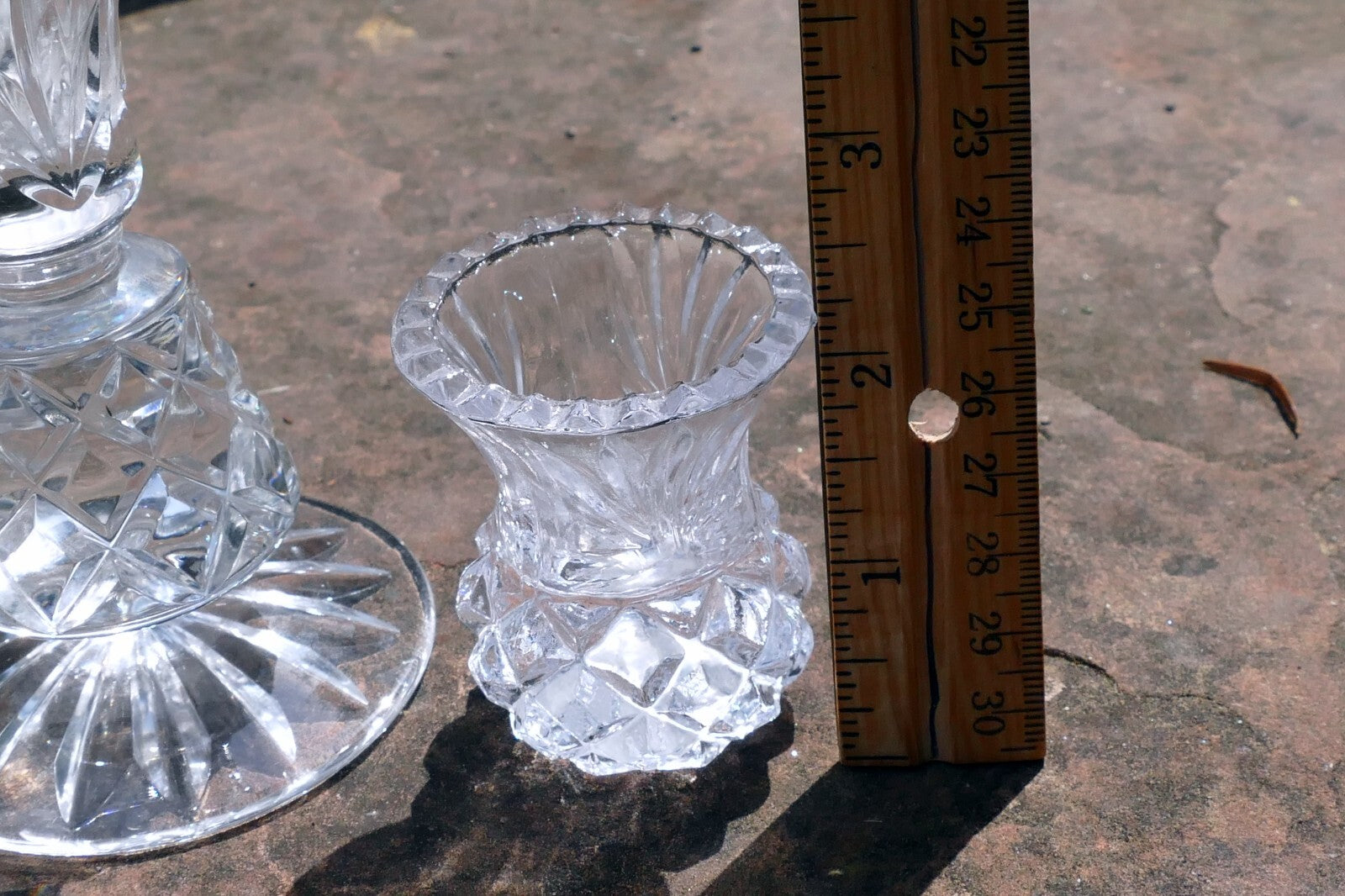 Lenox  Impression Crystal Single Candlestick Holder 4.5” and Artman 2.5"