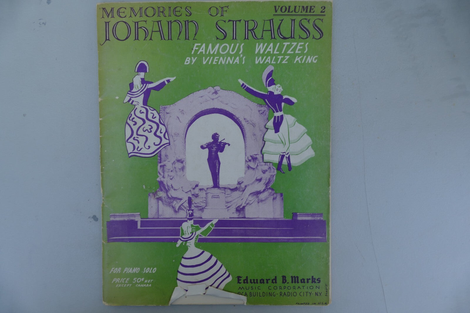 Memories of Johann Strauss, by Johann Strauss, Edwards B. Marks Music Co.