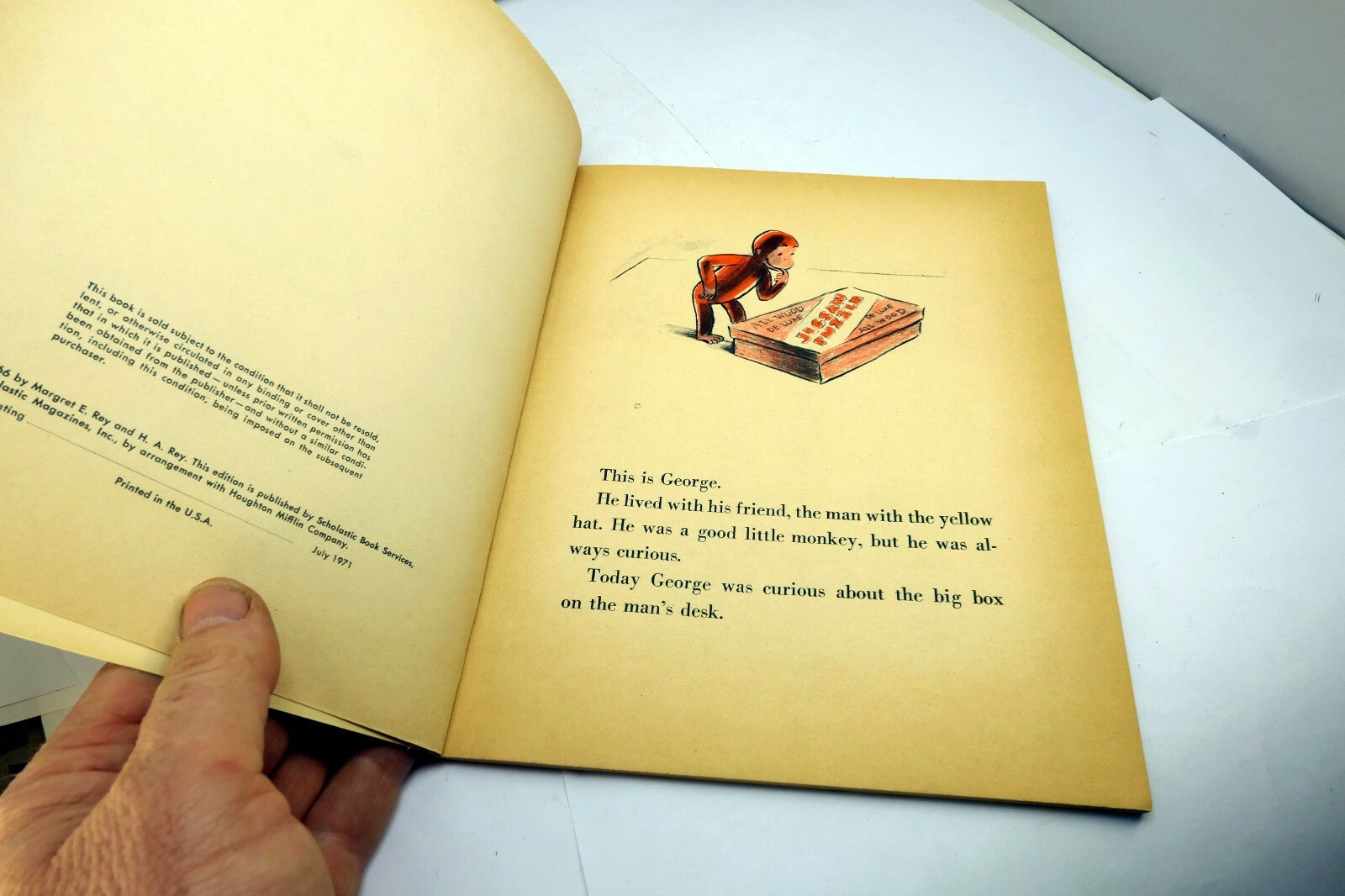 Curious George Goes to the Hospital by Rey, H. A.; Rey, Margret  1971 4th Print