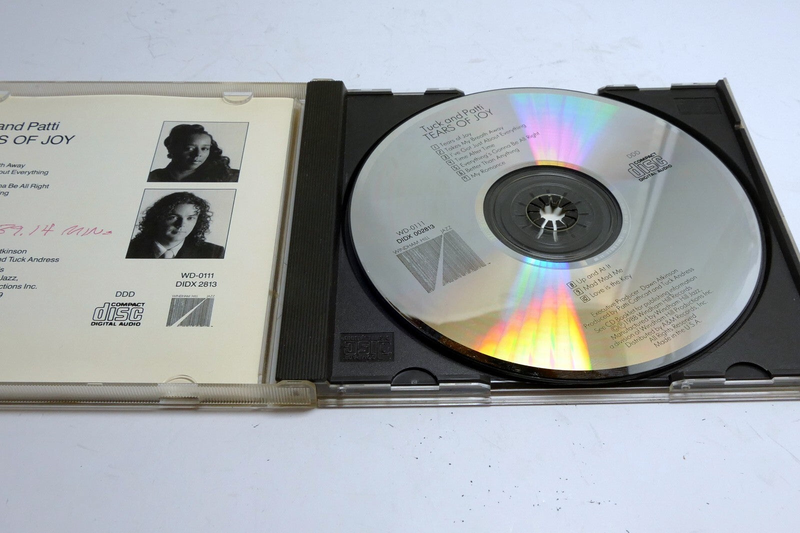 Tuck & Patti - Tears of Joy (WD-0111) CD (1988 Windham Hill Records)