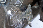 Waterford Goblet Desert Cup Set of 3 lot 3.5" Tall Square base Diamond