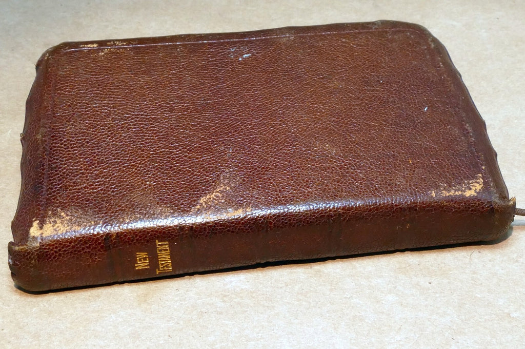 Pocket oxford new testament bible printed in london 1900's w/ color pictures